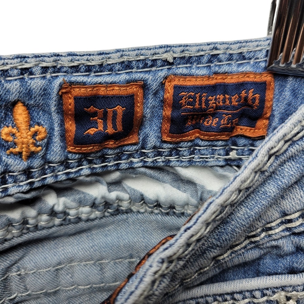 Rock Revival Elizabeth Low Rise Wide Leg Jeans Women's Size 30 Western Boho - Picture 5 of 11